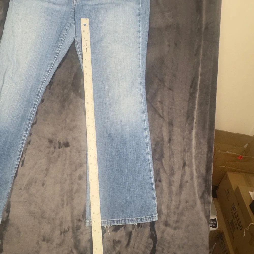 Levi's 515 Boot Cut Jeans Womens 14 S/C Light Blue Stretch Denim 3014